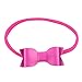 Baby Toddler Girls Faux Leather Hair Bow Stretchy Nylon Headbands (12 Pack)
