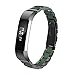 Greeninsync Compatible with Fit Bit Alta HR and Alta Bands Metal, Replacement for Fit Bit Alta Stainless Steel Bands Adjustable ccessories Metal Wristband Small Large for Alta Bracelet-Amy Green