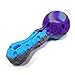 Lionsee Honeycomb Style Silicone Straw Pipe Cleaner Unbreakable with Free Glass Decor Bowl Inside and Back Lid - 1 Piece (Purple/Blue/Gray)