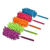 Phoenixes Retractable Long-Reach Washable Dusting Brush Microfiber Hand Duster with Telescoping Pole (Pack of 5)