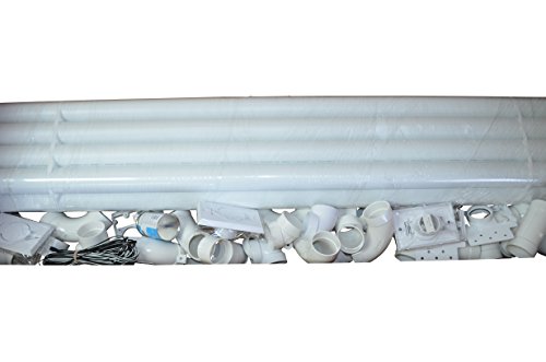 ZVac Central Vacuum Installation Kit for All Homes Rough-in Built-in CVac 3 Inlet Kit with Pipe Includes 48 Foot of Pipe Compatible Replacement for All Brands