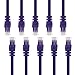GearIT Cat 6 Ethernet Cable (10-Pack 3 Feet) Cat6 Network Patch, 10Gbps, RJ45, Snagless Cord, Gold-Plated Connectors, Internet for PC, TV, Tablet, Router, Printer, Servers, IT Data Center - Purple