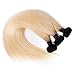 7A Grade Ombre Brazilian Straight Human Hair 3 Bundles T1B 613 Color Ombre Blonde Hair 100% Human Hair Weaves Dark Roots Ombre Blonde Hair Wefts (10 12 14inch 1B/613)