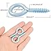 Shells 15PCS 12#Silver Color Zinc Plated Metal Cup Hooks Eye Shape Screw Hooks Self-tapping Screws Hooks Ring 1.77 Inches