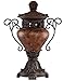 Traditional Table Lamp Bronze Crackle Urn Faux Silk Bell Shade for Living Room Family Bedroom Bedside Nightstand - Regency Hill