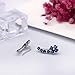 YOQUCOL Blue Sapphire-color Flower Shape Zirconia Crystal Wrap Ear Vines Climbers Earrings For Women