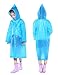 EUOW Rain Ponchos EVA Reusable Raincoats for Family Travel,Camping,Hiking,Fishing for Emergency Rain Coat for Adults & Kids(4 Pack)