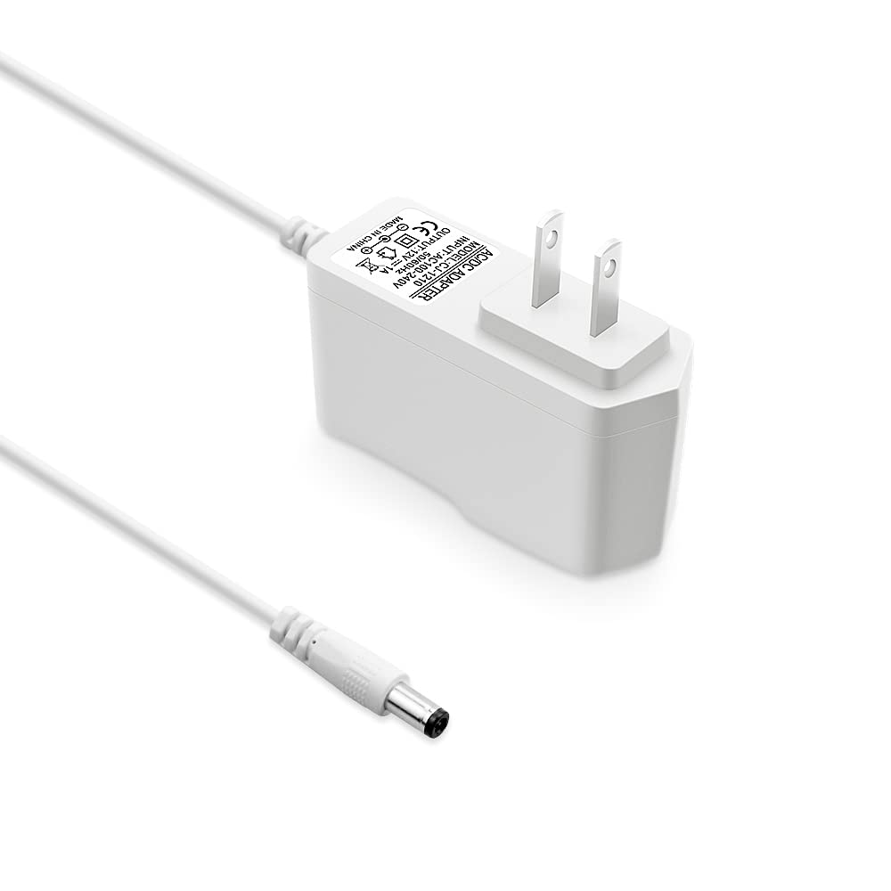 Photo 1 of JOVNO 12V 1A DC Power Supply, White, 100-240V AC to DC 12 Volt 1Amp 0.8A 500mA 400mA Power Adapter Cord 5.5mm x 2.5mm Barrel Plug for LED Light Strips CCTV Security Camera System Routers