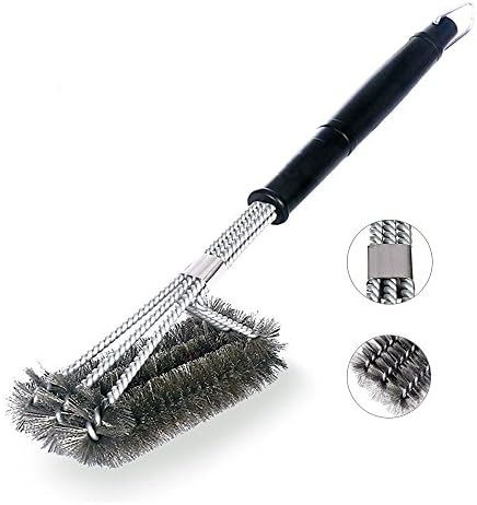 Profession Grill Brushes, 3 in 1 Best BBQ Cleaning Brush, Grilling &amp; Barbecue Essential Tools, Durable, Safe and Effective