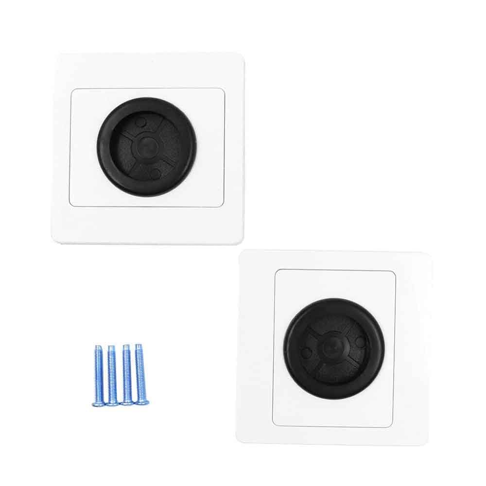 Hsthe Sea 2 x Panel Cable Guide Flush-Mounted, Type 86 Panel for A Stylish Cable Outlet, Flush-Mounted Box Cover, Cable Entry Exit, 32mm Aperture White