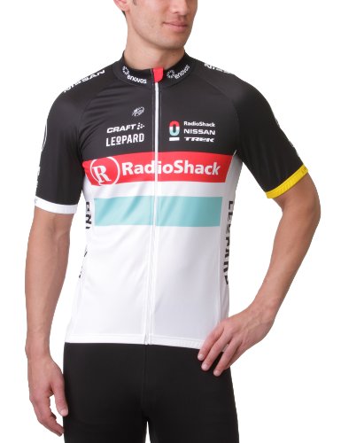 Craft Sportswear Men's Radio Shack Nissan Trek Replica Short Sleeve Bike Cycling Full Zip Jersey: protective/riding/compression/cooling, White, Small