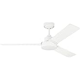 Monte Carlo Fans-Jovie-3 Blade Ceiling Fan in Modern Style-15.4 Inch Tall and 52 Inch Wide-Matte White Finish