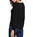 Oyanus Womens Casual Solid Long Sleeve Bandage Front Lace Up Cotton Blouse Tops