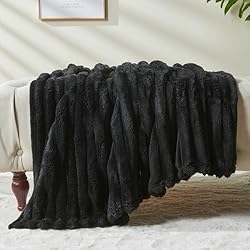 NEWCOSPLAY Super Soft Twin Blanket Black Premium