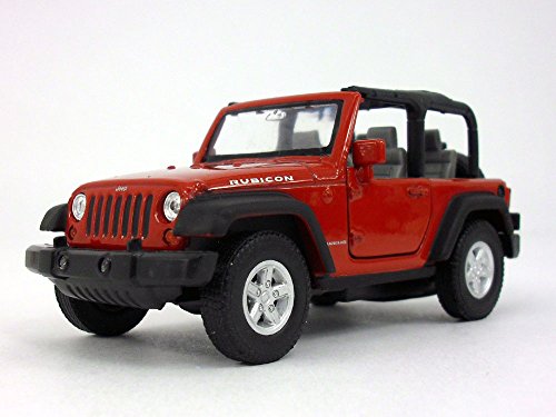 4.25 Inch Jeep Wrangler Rubicon Diecast Model Replica Car Red