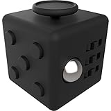The Anti-Anxiety Cube [Relieves Stress]  Premium Quality Desk Toy for Anxiety, Focus and Boredom - Best for Adults Who Want Stress Relief - Kids and Children [Black Color]