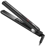 PUNICOK Hair Straightener, Professional 1 Inch Titanium Flat Iron with Digital LCD Display, Adjustable Temp and Salon High Heat 285℉-450℉, Dual Voltage Travel Design, Suitable for All Hair Style