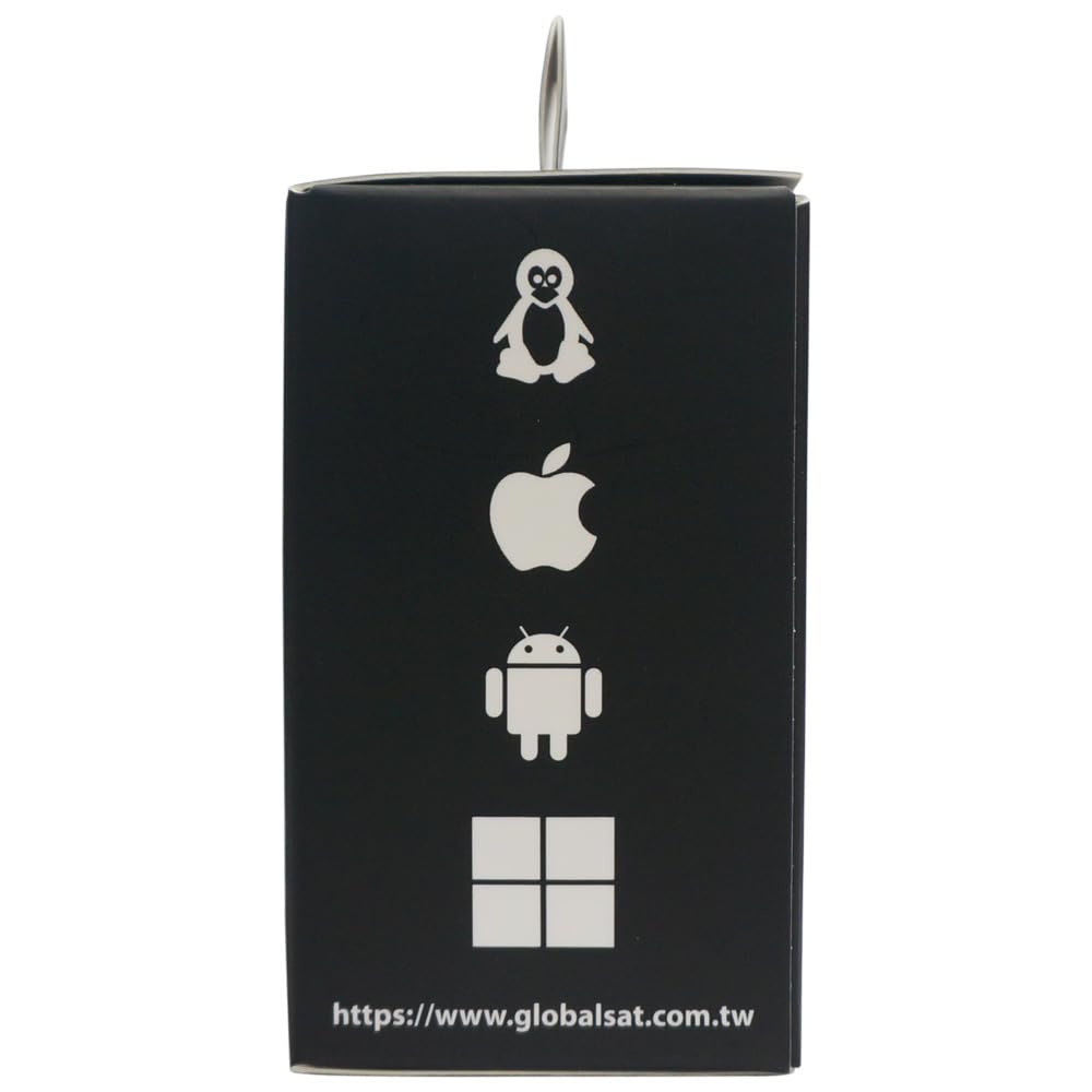 GlobalSat BR-355N Serial GPS Receiver (Black), Made in Taiwan