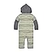 Burt's Bees Baby Girl's Matelasse Organic Baby Kimono One Piece Jumpsuit, Hooded Mushrooms, 12 Months
