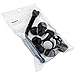 Vastar 12 Pack Desktop Cable Clips Holders Cord Management System, Black and 5 pack Reusable Cable Ties