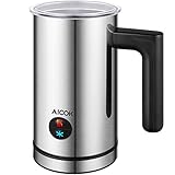 Aicok Milk Frother, Milk Steamer with New Foam Density Feature, Electric Milk Frother and Warmer for Latte, Cappuccino, Hot Chocolate (FDA Approved)