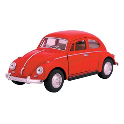 Die Cast 1967 Volkswagen Classical Beetle car, 1:32 scale - Available in Red, Black, Yellow or Blue - Only one included