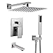 Esnbia Tub Shower Faucet Set,Shower System with Tub Spout and 10 Inch Rain Shower Head Wall Mounted Shower Set Brushed Nickel (Contain Shower Faucet Rough-In Valve)
