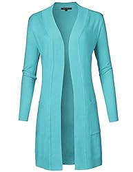 Solid Soft Stretch Long-line Long Sleeve Open Front