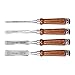 Chisel Set Woodworking 4pc Wood Chisel Tool Sets Chrome Vanadium Steel Woodworking Chisels Set with Walnut Handle 1/4