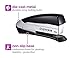 Bostitch Office Inspire Premium Spring-Powered Desktop Stapler - Black/Silver (1433), 20 Sheets