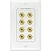 Mediabridge™ Speaker Wall Plate w/Binding Posts (4 Pair) - Free Low Voltage Metal Mounting Bracket (1-Gang) Binding Post 2-Piece Inset Wall Plate for 2 Speakers (Part# WP1-BPX4)