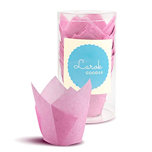 Light Pink Cupcake Liners. Lautechco 100pcs Muffin Cupcake Paper Cups
