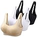 Mirity Padded Sports Bras For Women Freedom Seamless Racerback Spanx Yoga Bra Pack of 3, Black White Beige, X-Large