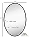 Hamilton Hills 24x36 inch Oval Black Framed Wall Mirror | Large Premium Wooden Mirror for Wall | Floating Bathroom Mirrors for Vanity and Living Room | Hanging Round Mirrors for Wall Decor