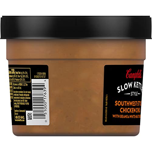 Campbell's Slow Kettle Style Southwest-Style Chicken Chili with White Meat Chicken, 15.7 oz. Tub