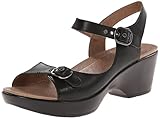 Dansko Women's Joanie Dress Sandal, Black Full Grain, 38 EU/7.5-8 M US