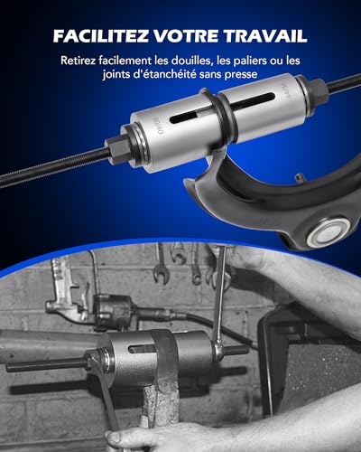 Orion Motor Tech 27 Pcs Wheel Bearing Puller Puller for LCV HGV Motor Vehicles, Universal Bearing Mounting and Disassembly Kit 5 Pin Traction