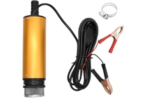 MDEOOSKY DC 12V 80W Submersible Water Diesel Pump, 8A Electric Water Oil Diesel Fuel Transfer Fluid Pump, 51mm DC 30L / Min S