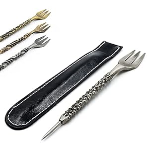 STEAMBOWL Shisha tabaksvork met gatsteker | Hoogwaardige vork voor tabak met foliesteker | 2-in-1 vork perfect voor…