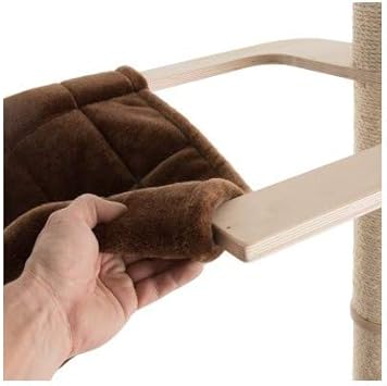 Natural Paradise Arbre A Chat Compact Xl En Bois De Chocolat Avec Differentes Zones De Couchage Et Poteaux Robustes Plateformes Spacieuses Mat A Chat Danseur Plume Amazon Fr Animalerie