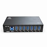 BrovSS - 7 Port USB 3 Splitter - USB 3.0 Powered Hub - USB Hub Charger with 12V 3A 36W Power Adapter