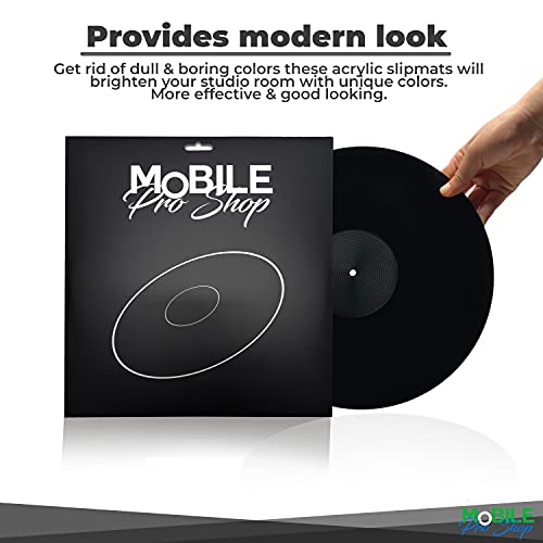Mobile Pro Shop Acrylic Turntable Mat Acrylic Slipmat for Vinyl LP