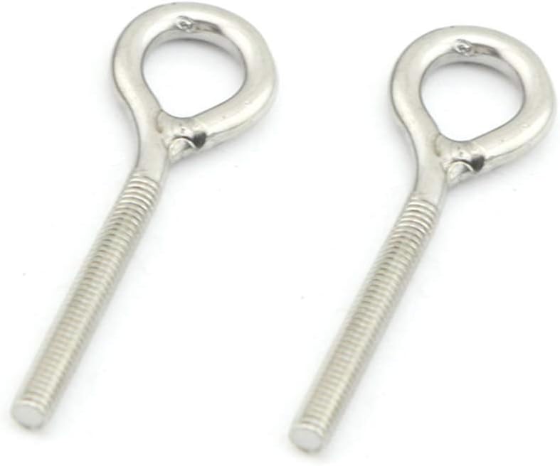 Yasorn Stainless Steel M4 Eye Bolt Ring Screw Pack of 10