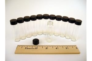 Case of 144 Premium Life Glass Vials - 2 Dram (2/8 oz) Clear with Screw Caps