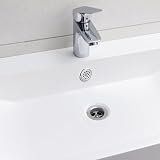 BaiJ 6PCS Sink Overflow Ring Cover Drain Cap Insert Silver Plastic Bathroom view 7