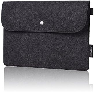 CanvasArtisan 13 - 13.3 Inch Felt Laptop Sleeve - Magnetic Close Case Cover Bag - MacBook Air/Pro Retina,Microsoft Surface Laptop Sleeve - Protective Bag with Accessory Pocket &amp; Pen holder - Black