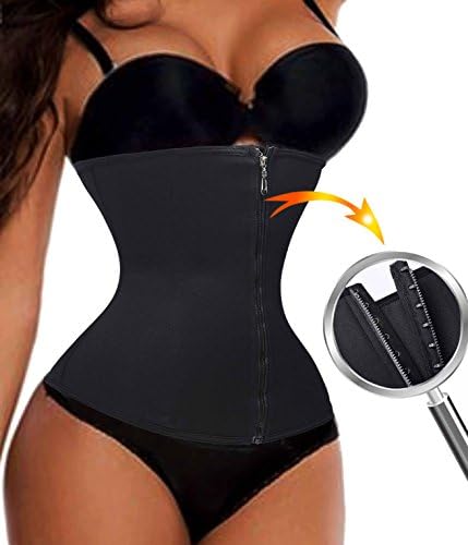 Herrlich Womens Underbust Training Cincher Workout Waist Trainer, Zipper Corset (XXL, Black( 2-3 day delivery ))