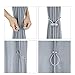 YCOCO 6 Pack European Style Magnetic Woven Texture Rope Curtain Tiebacks, The Most Convenient Drape Tie Backs,Decorative Weave Rope Holdback Holder,Gray