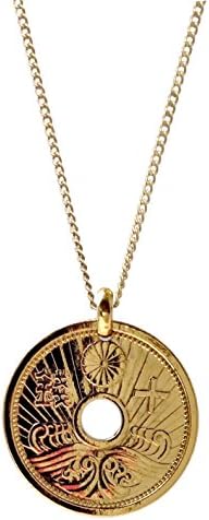 Authentic Japanese Gold Plated 10 Sen (1938-1940) Coin Necklace (22 Inches)