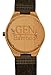 GEN Bamboo LeGENd Men's Wooden Bamboo Watch in Black with Genuine Leather Strap (Japanese Quartz)